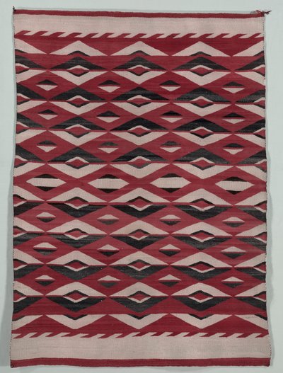 Tapis style réseau de diamants, vers 1890-1900 - Unbekannt