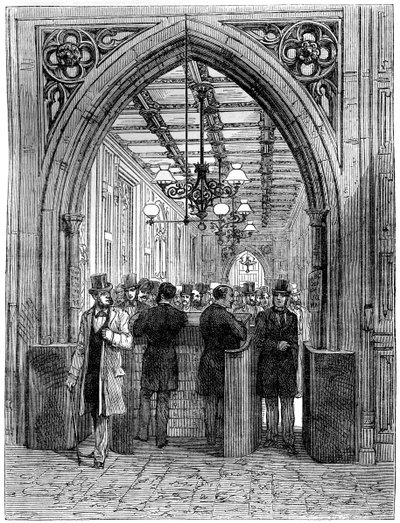 Barrière de division et hall, Chambre des communes, Westminster, Londres, XIXe siècle - Unbekannt