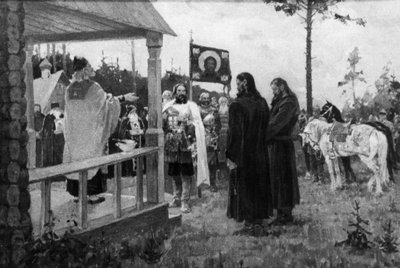 Dmitri Donskoi appelant Sergei Radonezhsky - Unbekannt