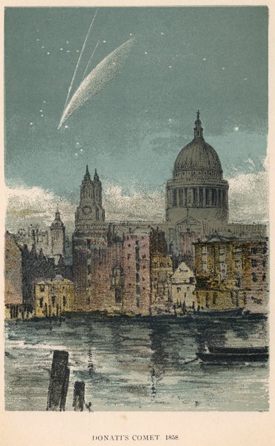 La comète de Donati de 1858 vue au-dessus de la cathédrale Saint-Paul, Londres, 1884 - Unbekannt