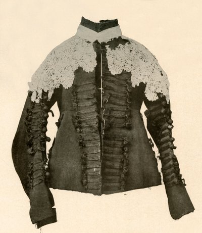 Pourpoint en drap noir orné de galons de soie et de boutons au crochet, XVIIe siècle, 1937 - Unbekannt