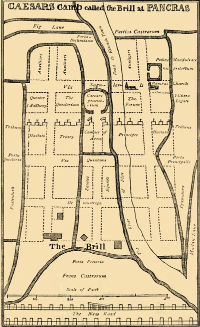 Plan du camp de St. Pancras par Dr. Stukeley, vers 1750, vers 1876 - Unbekannt