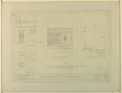 Dessin, Modifications à 14 15 16 Washington Square North, Croquis No. 24 - Unbekannt