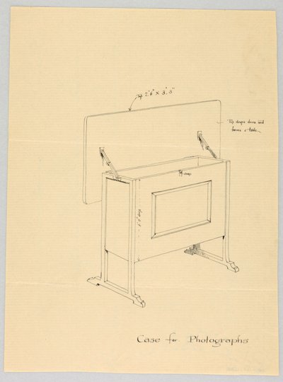 Dessin, Design pour un étui à bascule pour photographies - Unbekannt