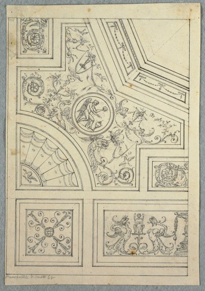 Dessin, Conception pour un plafond, vers 1800 - Unbekannt