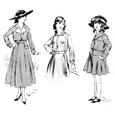 Robes pour jeunes filles, 1915 - Unbekannt