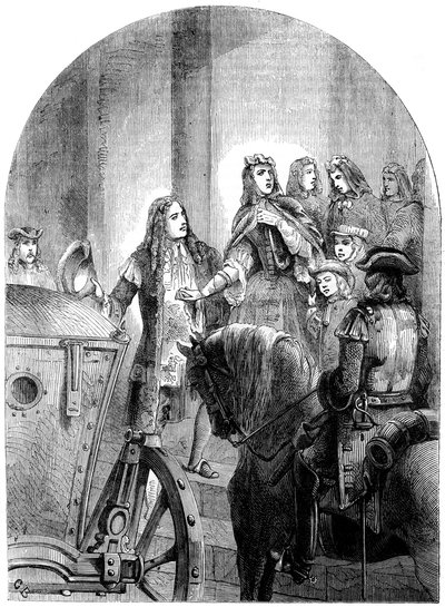 Duchesse de Savoie et ses enfants quittant Turin, 19ème siècle - Unbekannt