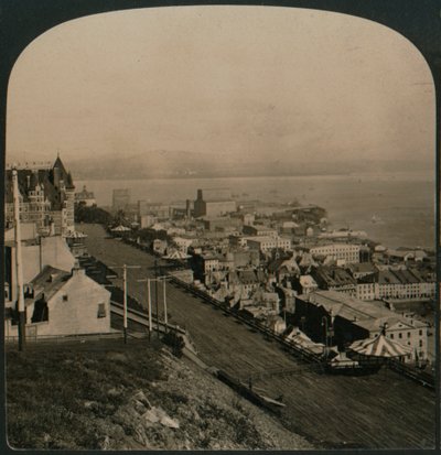 Terrasse Dufferin, vieille ville et fleuve Saint-Laurent depuis la citadelle, Québec, Canada - Unbekannt