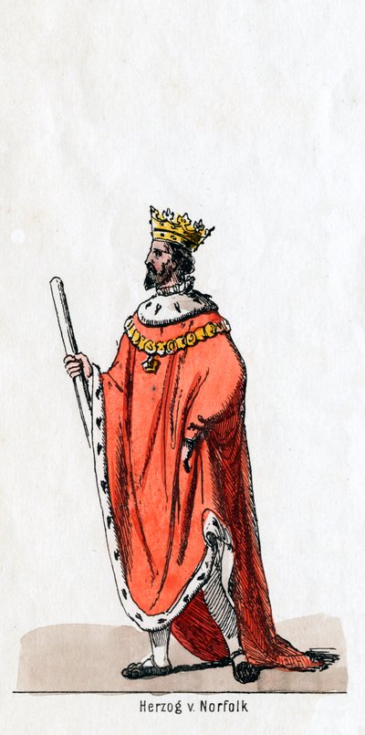 Duc de Norfolk, costume pour la pièce de Shakespeare, Henry VIII, 19ème siècle - Unbekannt