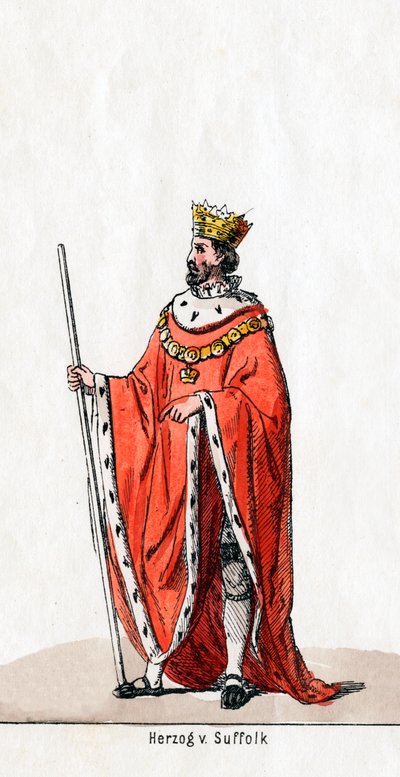 Duc de Suffolk, costume pour la pièce de Shakespeare, Henry VIII, 19e siècle - Unbekannt