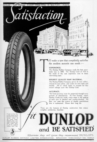 Publicité Dunlop, 1923 - Unbekannt