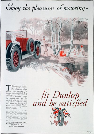 Publicité pour les pneus Dunlop, 1925 - Unbekannt