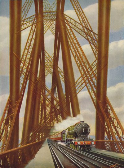 Express de la côte est traversant le pont du Forth - Unbekannt