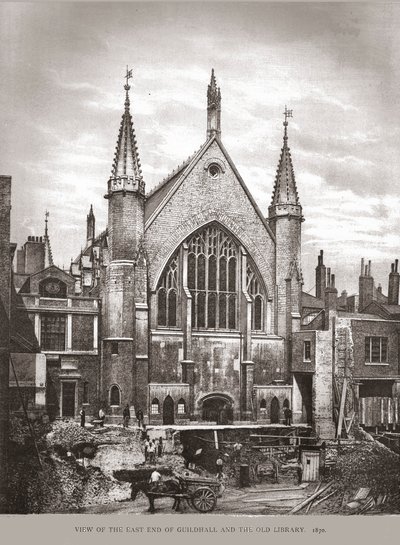 Extrémité est de Guild Hall et bibliothèque, 1870 - Unbekannt