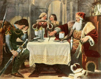 Eberhard coupe en deux la nappe entre lui et son fils Ulrich, 1377, 1936 - Unbekannt