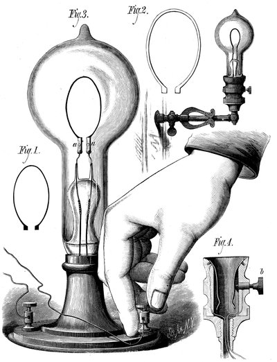 Lampe à filament de carbone d