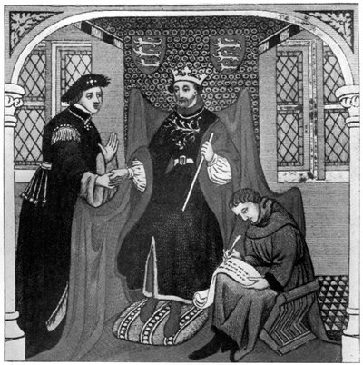 Édouard III et le Comte de Flandre, 14ème siècle, 1910 - Unbekannt