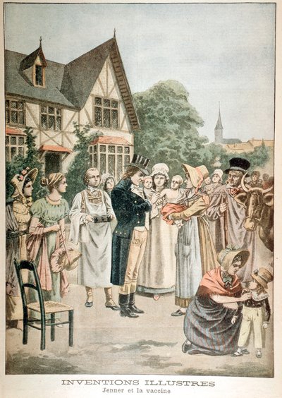 Edward Jenner 1749-1823 médecin anglais, vaccinant un enfant avec du sérum de variole bovine - Unbekannt