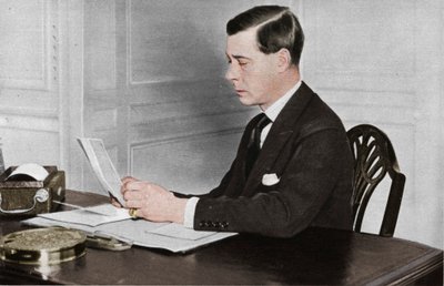 Édouard VIII travaillant dans son bureau au Palais de St. James, Londres, 1936 - Unbekannt