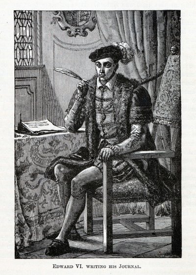 Édouard VI écrivant son Journal, 1882 - Unbekannt