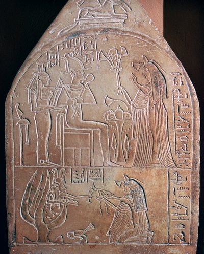 Détail de la stèle funéraire d