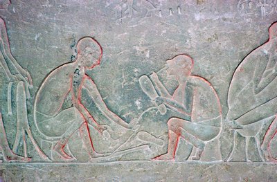Relief égyptien montrant des cordonniers, 14ème siècle av. J.-C. - Unbekannt