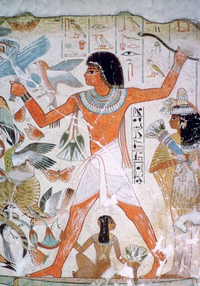 Peinture murale égyptienne de chasse aux oiseaux - Unbekannt