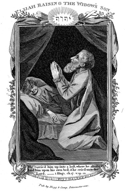 Élie ressuscitant le fils de la veuve, vers 1808 - Unbekannt