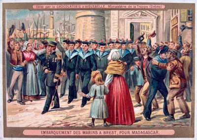 Embarquement des marines à Brest pour Madagascar, 1883 - Unbekannt