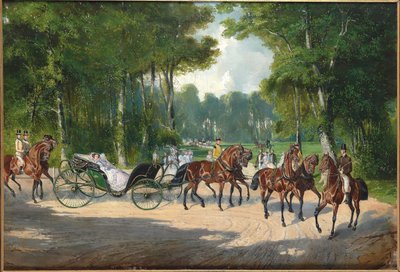 Impératrice Élisabeth dans une calèche au Prater de Vienne, vers 1860 - Unbekannt