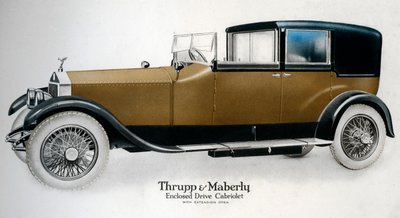 Cabriolet Rolls-Royce fermé avec extension ouverte, c1910-1929 - Unbekannt