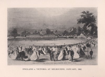 Angleterre contre Victoria à Melbourne, Australie, janvier 1862 - Unbekannt