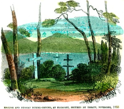Cimetière anglais et russe, à Nagasaki, sécurisé par traité, novembre 1855, 1856 - Unbekannt