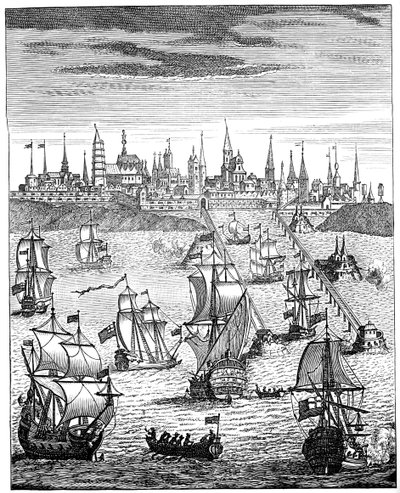 Escadron anglais transportant des troupes pour prendre possession de Dunkerque, 1708, 1894 - Unbekannt