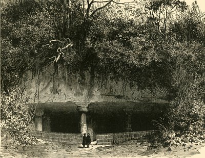Entrée de la grotte à Elephanta, présidence de Bombay - Unbekannt