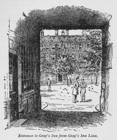 Entrée de Grays Inn depuis Grays Inn Lane, vers 1918 - Unbekannt