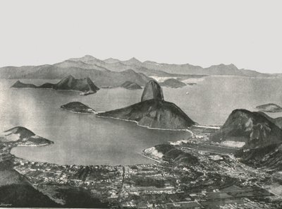 Entrée de la baie depuis le sommet du Corcovado, Rio de Janeiro, Brésil, 1895 - Unbekannt