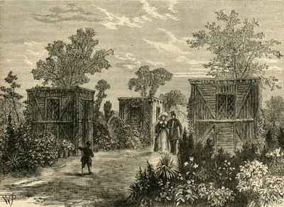 Entrée des jardins zoologiques en 1840, vers 1876 - Unbekannt
