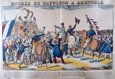 Entrée de Napoléon à Grenoble, mars 1815, 19ème siècle - Unbekannt