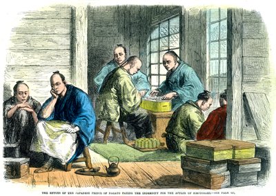 Envoyés du prince japonais de Nagato payant l