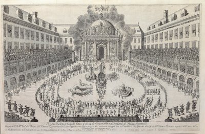 Ballet équestre dans la cour de la Hofburg de Vienne, 1667 - Unbekannt