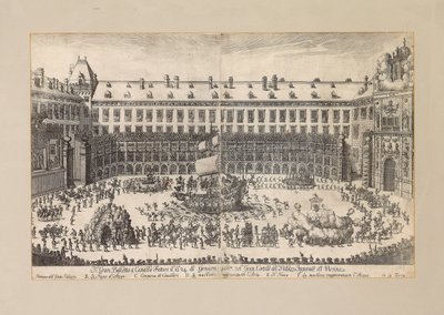 Ballet équestre dans la cour de la Hofburg de Vienne, 1667 - Unbekannt
