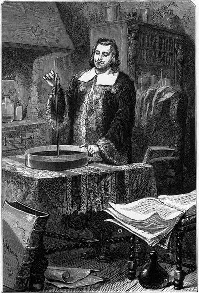 Evangelista Torricelli, physicien italien, inventant le baromètre à mercure, 1643 - Unbekannt
