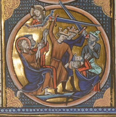 Exécution des Juifs. Miniature tirée des Emblèmes bibliques, vers 1220-1230 - Unbekannt