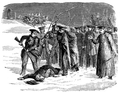 Prisonnier russe exilé étant discipliné, 1874 - Unbekannt