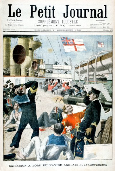 Explosion à bord du navire de guerre britannique HMS Royal Sovereign, 1901 - Unbekannt