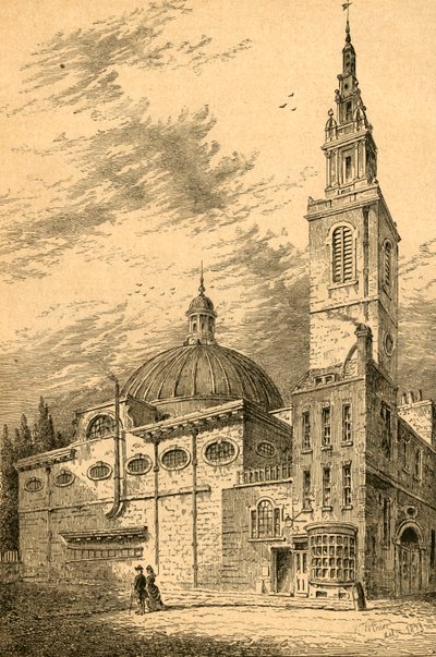 Extérieur de St. Stephens, Walbrook, en 1700, 1897 - Unbekannt