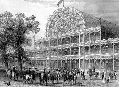 Extérieur du transept nord du Crystal Palace, Londres, construit pour la Grande Exposition - Unbekannt