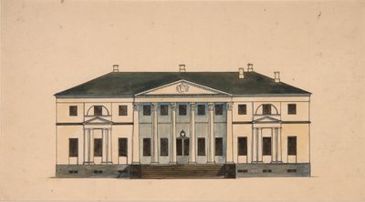 Façade de la maison dans le domaine Golitsyn Petrovo-Dalneye, premier quart du 19e siècle - Unbekannt