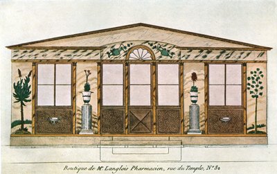 Peinture de façade de la pharmacie Langlois, Paris, France, 1928 - Unbekannt